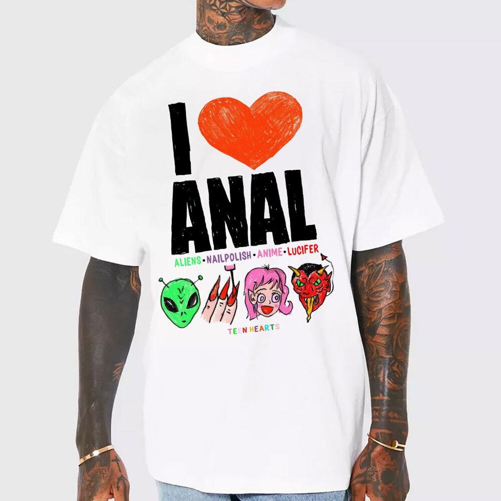 I Love ANAL Funny Tee Shirt - Picture 2 of 3
